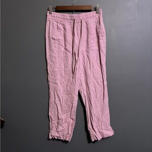 Land n’ sea purple linen blend straight leg pants size small